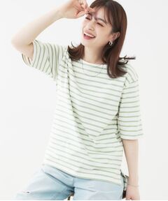SHOO・LA・RUE / シューラルー カットソー | 【洗える/S-LL/綿100％】5分袖ボートネックトップス