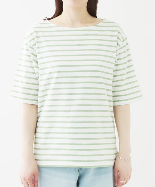 SHOO・LA・RUE / シューラルー カットソー | 【洗える/S-LL/綿100％】5分袖ボートネックトップス | 詳細17