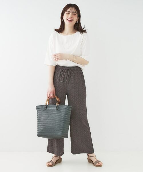 SHOO・LA・RUE / シューラルー カットソー | 【洗える/S-LL/綿100％】5分袖ボートネックトップス | 詳細3