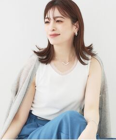 SHOO・LA・RUE / シューラルー カットソー | 【洗える/S-LL】シアーネックがこなれ見え リブタンクトップ