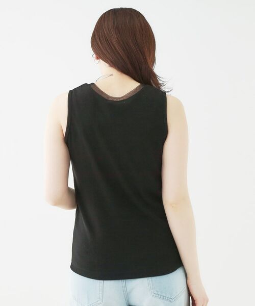 SHOO・LA・RUE / シューラルー カットソー | 【洗える/S-LL】シアーネックがこなれ見え リブタンクトップ | 詳細10