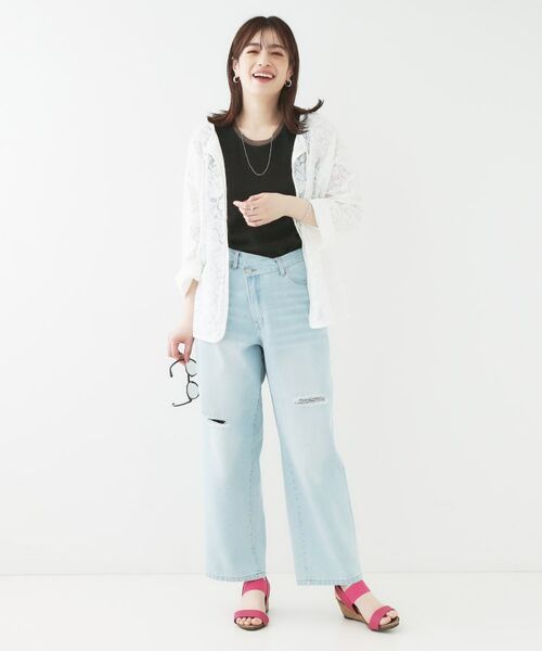 SHOO・LA・RUE / シューラルー カットソー | 【洗える/S-LL】シアーネックがこなれ見え リブタンクトップ | 詳細11