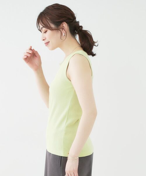 SHOO・LA・RUE / シューラルー カットソー | 【洗える/S-LL】シアーネックがこなれ見え リブタンクトップ | 詳細14