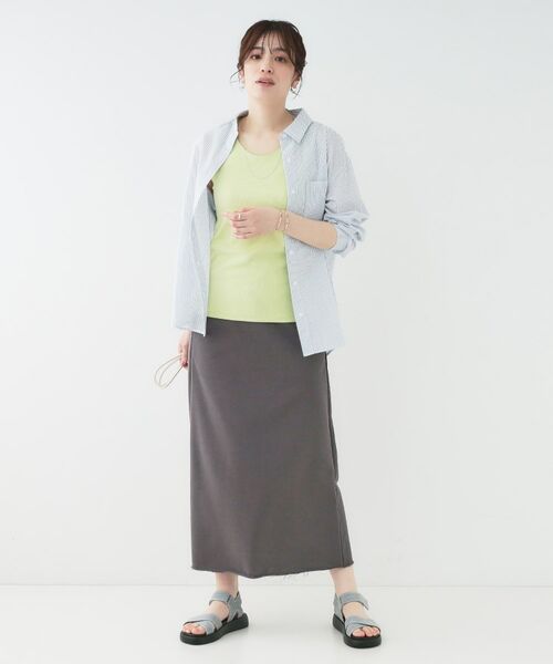 SHOO・LA・RUE / シューラルー カットソー | 【洗える/S-LL】シアーネックがこなれ見え リブタンクトップ | 詳細15