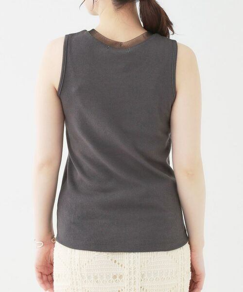 SHOO・LA・RUE / シューラルー カットソー | 【洗える/S-LL】シアーネックがこなれ見え リブタンクトップ | 詳細19