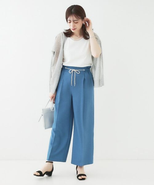 SHOO・LA・RUE / シューラルー カットソー | 【洗える/S-LL】シアーネックがこなれ見え リブタンクトップ | 詳細3