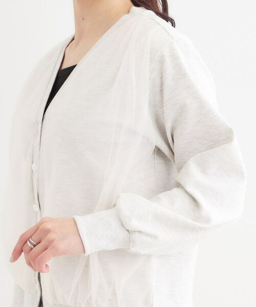 SHOO・LA・RUE / シューラルー カーディガン・ボレロ | 【S-LL】チュールレイヤードカーディガン | 詳細17