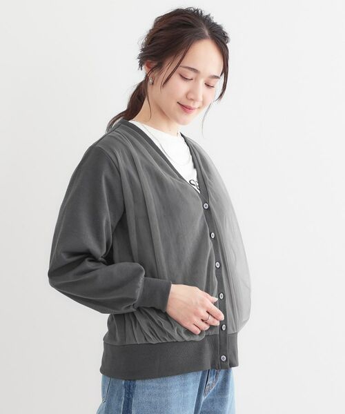 SHOO・LA・RUE / シューラルー カーディガン・ボレロ | 【S-LL】チュールレイヤードカーディガン | 詳細2