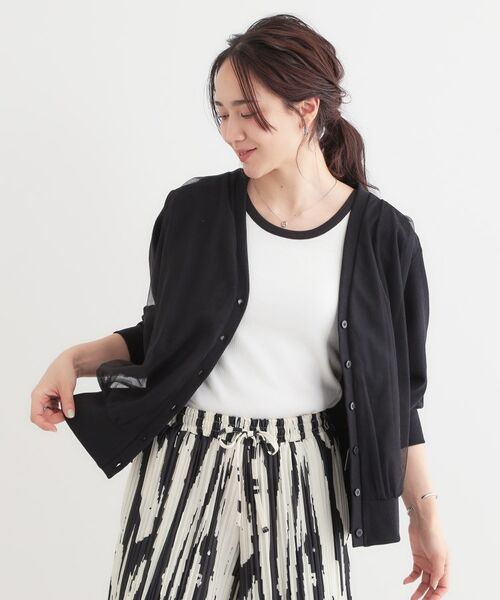 SHOO・LA・RUE / シューラルー カーディガン・ボレロ | 【S-LL】チュールレイヤードカーディガン | 詳細5