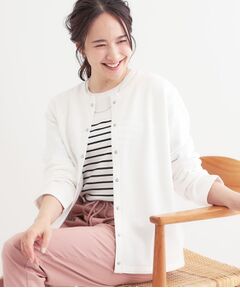 SHOO・LA・RUE / シューラルー カーディガン・ボレロ | 【洗える/S-LL】大人カジュアルコーデに ミニ裏毛スナップカーディガン