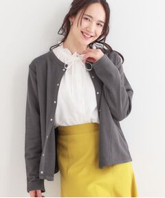 SHOO・LA・RUE / シューラルー カーディガン・ボレロ | 【洗える/S-LL】大人カジュアルコーデに ミニ裏毛スナップカーディガン