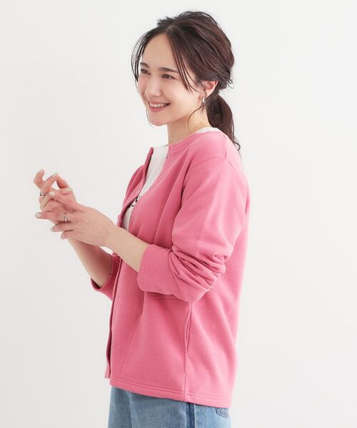 SHOO・LA・RUE / シューラルー カーディガン・ボレロ | 【洗える/S-LL】大人カジュアルコーデに ミニ裏毛スナップカーディガン | 詳細2