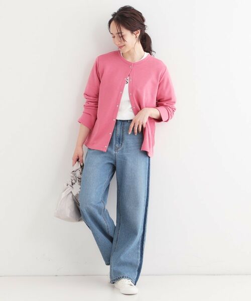 SHOO・LA・RUE / シューラルー カーディガン・ボレロ | 【洗える/S-LL】大人カジュアルコーデに ミニ裏毛スナップカーディガン | 詳細3