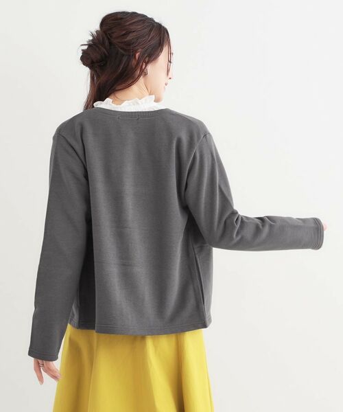 SHOO・LA・RUE / シューラルー カーディガン・ボレロ | 【洗える/S-LL】大人カジュアルコーデに ミニ裏毛スナップカーディガン | 詳細6