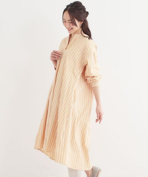 SHOO・LA・RUE / シューラルー ミニ丈・ひざ丈ワンピース | 【洗える/S-LL】ストライプAラインワンピース | 詳細2