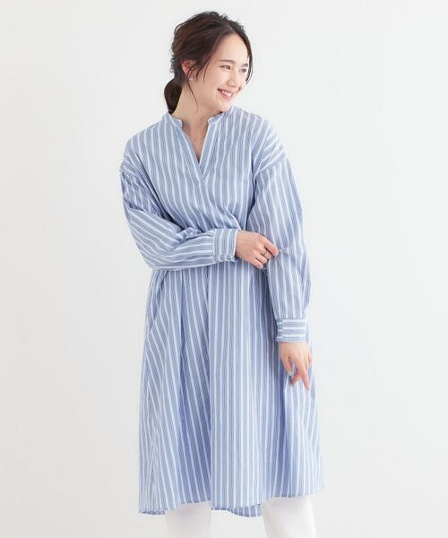 SHOO・LA・RUE / シューラルー ミニ丈・ひざ丈ワンピース | 【洗える/S-LL】ストライプAラインワンピース | 詳細6