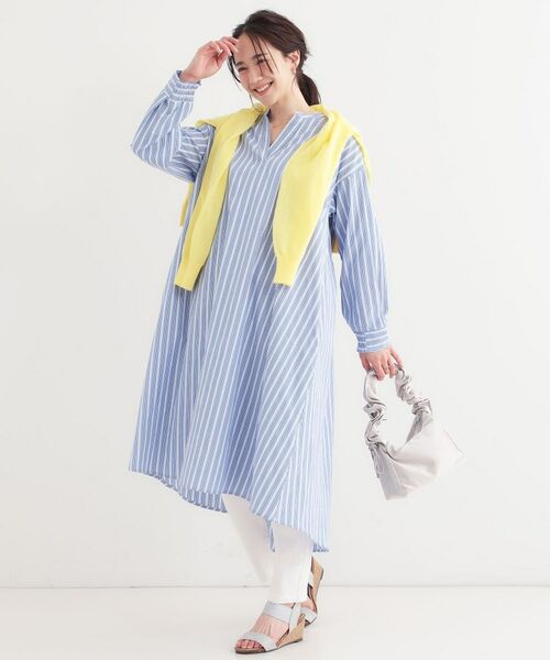SHOO・LA・RUE / シューラルー ミニ丈・ひざ丈ワンピース | 【洗える/S-LL】ストライプAラインワンピース | 詳細7