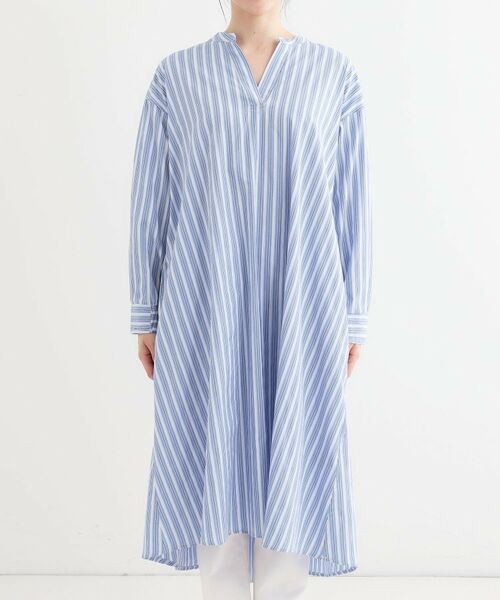 SHOO・LA・RUE / シューラルー ミニ丈・ひざ丈ワンピース | 【洗える/S-LL】ストライプAラインワンピース | 詳細9