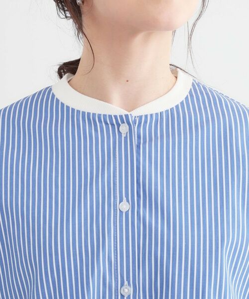 SHOO・LA・RUE / シューラルー チュニック | 【洗える/S-LL】リブでこなれ感 ゆるっと着られる ロングシャツ | 詳細12