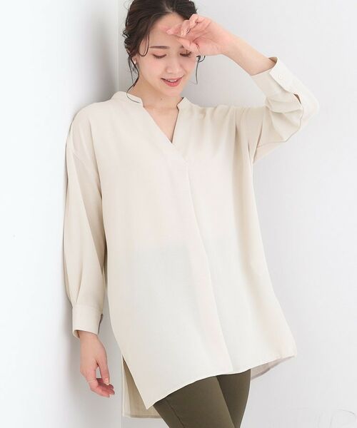 SHOO・LA・RUE/シューラルー さらさらタッチが心地よいチュニックワンピース グレージュ(050) 04(LL) SHOO・LA・RUE/シューラルー さらさらタッチが心地よいチュニックワンピース グレージュ(050) 04(LL)