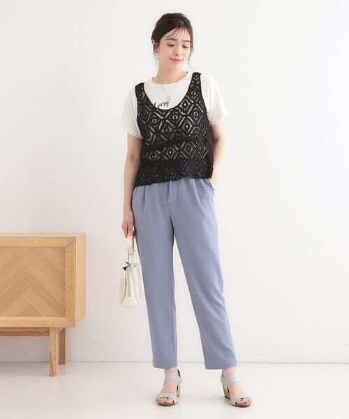 SHOO・LA・RUE / シューラルー パンツ | 【洗える】脚のラインを拾いにくい スマートイージー テーパードパンツ | 詳細15