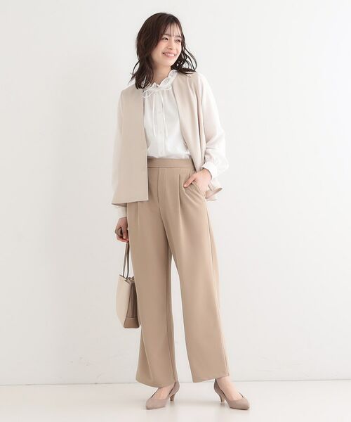 SHOO・LA・RUE / シューラルー パンツ | 【洗える/しわになりにくい】脚のラインを拾いにくい スマートイージー ワイドパンツ | 詳細7