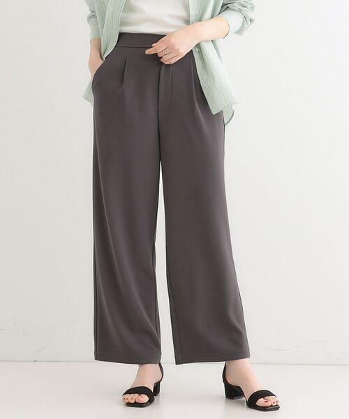 SHOO・LA・RUE / シューラルー パンツ | 【洗える/しわになりにくい】脚のラインを拾いにくい スマートイージー ワイドパンツ | 詳細9
