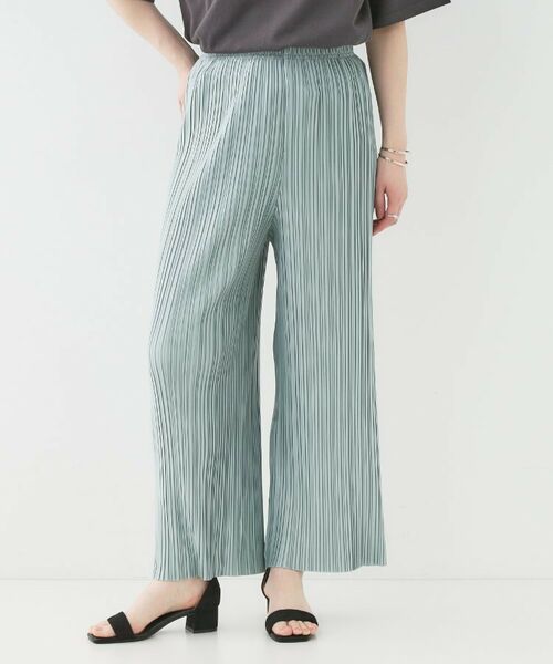 SHOO・LA・RUE / シューラルー ショート・ハーフ・半端丈パンツ | 【洗える】楽してほっそり見え カットプリーツパンツ | 詳細1