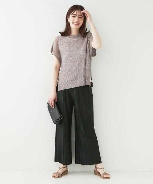 SHOO・LA・RUE / シューラルー ショート・ハーフ・半端丈パンツ | 【洗える】楽してほっそり見え カットプリーツパンツ | 詳細11