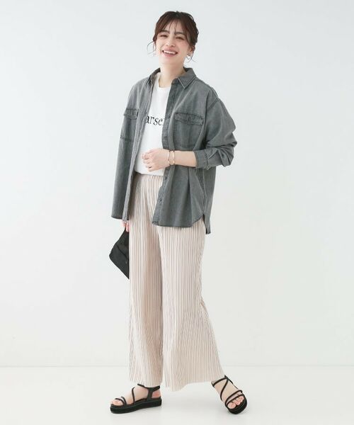 SHOO・LA・RUE / シューラルー ショート・ハーフ・半端丈パンツ | 【洗える】楽してほっそり見え カットプリーツパンツ | 詳細19