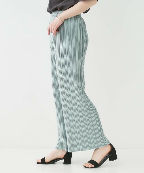 SHOO・LA・RUE / シューラルー ショート・ハーフ・半端丈パンツ | 【洗える】楽してほっそり見え カットプリーツパンツ | 詳細2