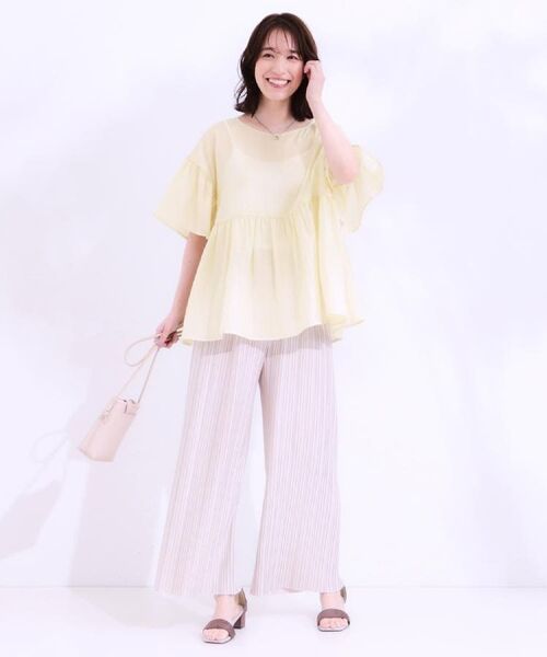 SHOO・LA・RUE / シューラルー ショート・ハーフ・半端丈パンツ | 【洗える】楽してほっそり見え カットプリーツパンツ | 詳細28