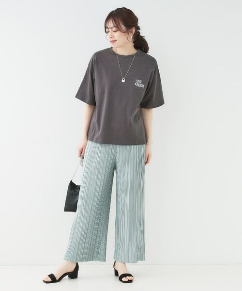 SHOO・LA・RUE / シューラルー ショート・ハーフ・半端丈パンツ | 【洗える】楽してほっそり見え カットプリーツパンツ | 詳細3