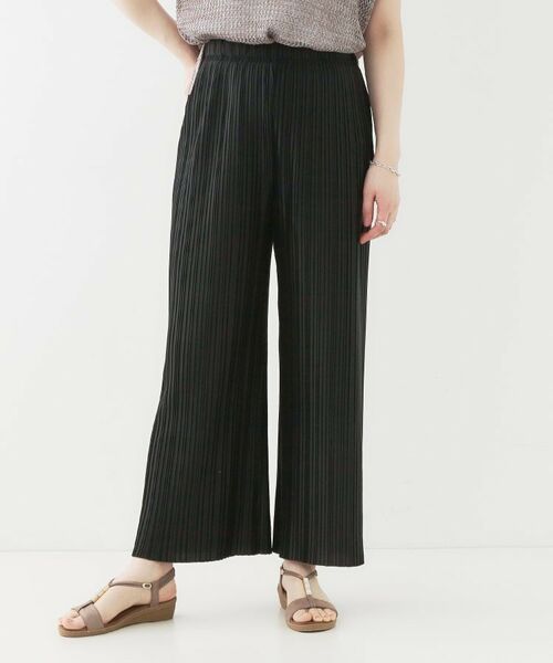 SHOO・LA・RUE / シューラルー ショート・ハーフ・半端丈パンツ | 【洗える】楽してほっそり見え カットプリーツパンツ | 詳細9