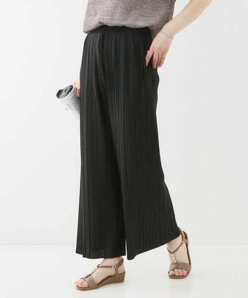 SHOO・LA・RUE/シューラルー カットプリーツパンツ ブラック(019) 03(L) SHOO・LA・RUE/シューラルー カットプリーツパンツ ブラック(019) 03(L)