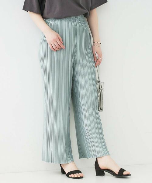 SHOO・LA・RUE/シューラルー カットプリーツパンツ ミントグリーン(021) 02(M) SHOO・LA・RUE/シューラルー カットプリーツパンツ ミントグリーン(021) 02(M)