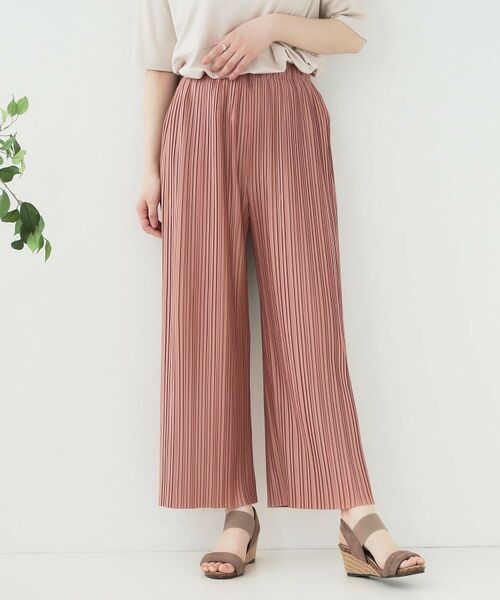SHOO・LA・RUE/シューラルー カットプリーツパンツ ピンク(072) 03(L) SHOO・LA・RUE/シューラルー カットプリーツパンツ ピンク(072) 03(L)