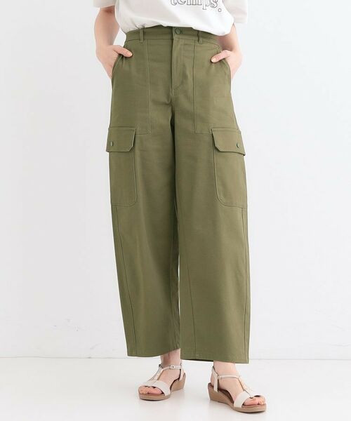 SHOO・LA・RUE / シューラルー ショート・ハーフ・半端丈パンツ | 【洗える/S-LL】らくらくストレッチ カーゴカーブパンツ | 詳細1