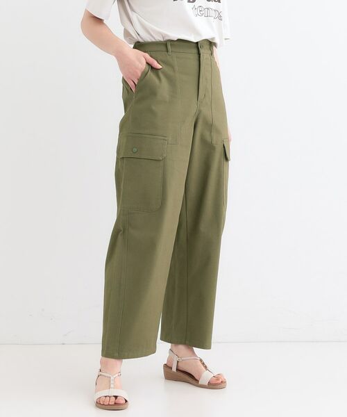 SHOO・LA・RUE/シューラルー カーゴカーブパンツ オリーブグリーン(026) 02(M) SHOO・LA・RUE/シューラルー カーゴカーブパンツ オリーブグリーン(026) 02(M)