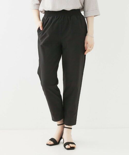 SHOO・LA・RUE / シューラルー ショート・ハーフ・半端丈パンツ | 【洗える/S-LL/ひんやり】さらっとしたタッチが癖になる ストレッチテーパードパンツ | 詳細1