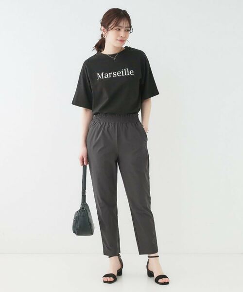 SHOO・LA・RUE / シューラルー ショート・ハーフ・半端丈パンツ | 【洗える/S-LL/ひんやり】さらっとしたタッチが癖になる ストレッチテーパードパンツ | 詳細7