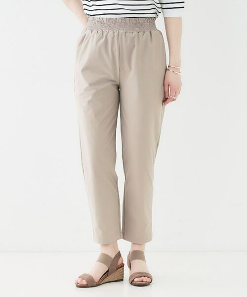 SHOO・LA・RUE / シューラルー ショート・ハーフ・半端丈パンツ | 【洗える/S-LL/ひんやり】さらっとしたタッチが癖になる ストレッチテーパードパンツ | 詳細9