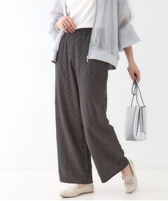 SHOO・LA・RUE / シューラルー パンツ | 【S-LL】レースが目を惹く ジャカードイージーパンツ