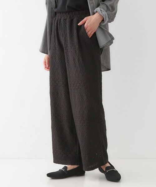 SHOO・LA・RUE / シューラルー パンツ | 【S-LL】レースが目を惹く ジャカードイージーパンツ | 詳細10