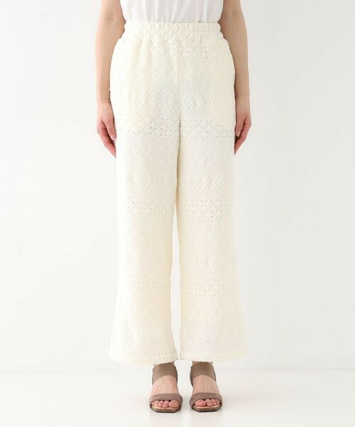SHOO・LA・RUE / シューラルー パンツ | 【S-LL】レースが目を惹く ジャカードイージーパンツ | 詳細13