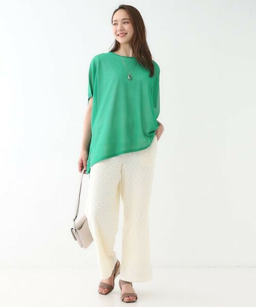 SHOO・LA・RUE / シューラルー パンツ | 【S-LL】レースが目を惹く ジャカードイージーパンツ | 詳細3