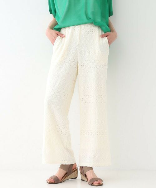 SHOO・LA・RUE/シューラルー レースジャカードイージーパンツ オフホワイト(003) 02(M) SHOO・LA・RUE/シューラルー レースジャカードイージーパンツ オフホワイト(003) 02(M)