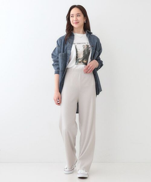 SHOO・LA・RUE / シューラルー パンツ | 【洗える/S-LL】やわらか楽ちん カットリブパンツ | 詳細11