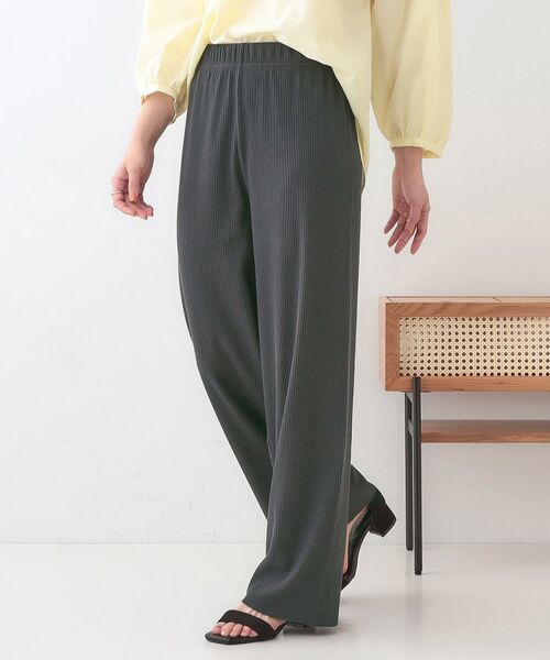 SHOO・LA・RUE/シューラルー カットリブパンツ チャコールグレー(014) 04(LL) SHOO・LA・RUE/シューラルー カットリブパンツ チャコールグレー(014) 04(LL)