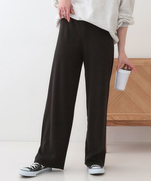 SHOO・LA・RUE/シューラルー カットリブパンツ ブラック(019) 02(M) SHOO・LA・RUE/シューラルー カットリブパンツ ブラック(019) 02(M)